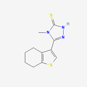 molecular formula C11H13N3S2 B3022487 4-methyl-5-(4,5,6,7-tetrahydro-1-benzothien-3-yl)-4H-1,2,4-triazole-3-thiol CAS No. 588687-36-9