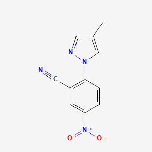 2-(4-methyl-1H-pyrazol-1-yl)-5-nitrobenzonitrile
