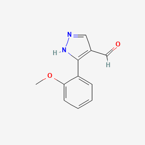 3-(2-methoxyphenyl)-1H-pyrazole-4-carbaldehyde