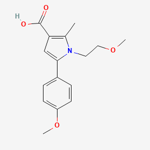 1-(2-methoxyethyl)-5-(4-methoxyphenyl)-2-methyl-1H-pyrrole-3-carboxylic acid