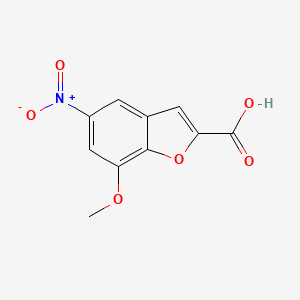 molecular formula C10H7NO6 B3022571 7-Methoxy-5-nitro-1-benzofuran-2-carboxylic acid CAS No. 25672-29-1