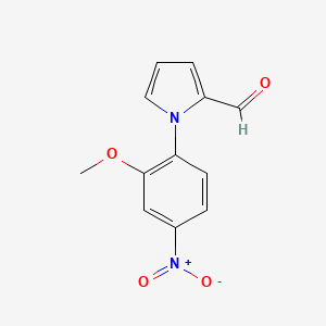 molecular formula C12H10N2O4 B3022573 1-(2-methoxy-4-nitrophenyl)-1H-pyrrole-2-carbaldehyde CAS No. 383136-05-8