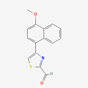 molecular formula C15H11NO2S B3022575 4-(4-Methoxy-1-naphthyl)-1,3-thiazole-2-carbaldehyde CAS No. 383142-30-1