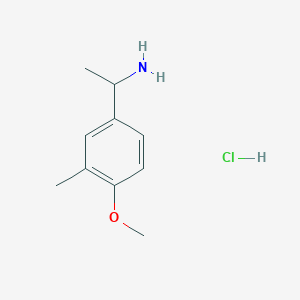 molecular formula C10H16ClNO B3022582 1-(4-Methoxy-3-methylphenyl)ethanamine hydrochloride CAS No. 104338-21-8