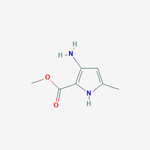 molecular formula C7H10N2O2 B3022601 methyl 3-amino-5-methyl-1H-pyrrole-2-carboxylate CAS No. 1255779-92-0