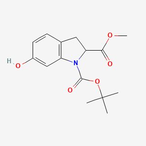 molecular formula C15H19NO5 B3022637 Methyl N-Boc-6-hydroxy-indoline-2-carboxylate CAS No. 1255098-54-4