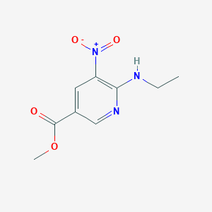 Methyl 6-(ethylamino)-5-nitronicotinate