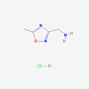 molecular formula C4H8ClN3O B3022733 (5-Methyl-1,2,4-oxadiazol-3-yl)methanamine hydrochloride CAS No. 1184986-84-2