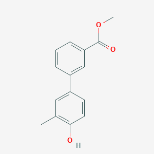 molecular formula C15H14O3 B3022734 4-(3-Methoxycarbonylphenyl)-2-methylphenol CAS No. 627906-50-7