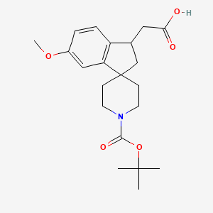 molecular formula C21H29NO5 B3022752 2-(1-(Tert-Butoxycarbonyl)-6-Methoxy-2,3-Dihydrospiro[Indene-1,4-Piperidine]-3-Yl)Acetic Acid CAS No. 1160247-48-2