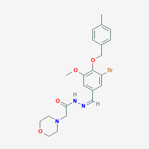 molecular formula C22H26BrN3O4 B302287 N'-{3-bromo-5-methoxy-4-[(4-methylbenzyl)oxy]benzylidene}-2-(4-morpholinyl)acetohydrazide 