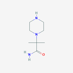 molecular formula C8H17N3O B3023026 2-Methyl-2-(piperazin-1-yl)propanamide CAS No. 288379-86-2