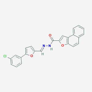 molecular formula C24H15ClN2O3 B302303 N'-{[5-(3-chlorophenyl)-2-furyl]methylene}naphtho[2,1-b]furan-2-carbohydrazide 