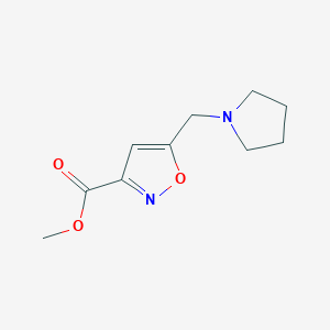molecular formula C10H14N2O3 B3023052 Methyl 5-(pyrrolidin-1-ylmethyl)isoxazole-3-carboxylate CAS No. 932916-69-3