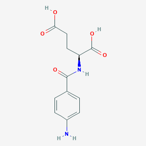 molecular formula C12H14N2O5 B030231 N-(4-Aminobenzoyl)-L-glutamic acid CAS No. 4271-30-1