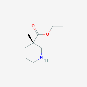 molecular formula C9H17NO2 B3023101 (S)-Ethyl 3-methylpiperidine-3-carboxylate CAS No. 278789-72-3