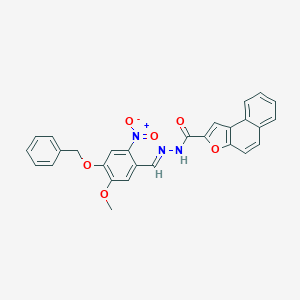 molecular formula C28H21N3O6 B302311 N'-{(E)-[4-(benzyloxy)-5-methoxy-2-nitrophenyl]methylidene}naphtho[2,1-b]furan-2-carbohydrazide 