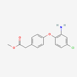 molecular formula C15H14ClNO3 B3023150 Methyl 2-[4-(2-amino-4-chlorophenoxy)phenyl]-acetate CAS No. 946682-60-6