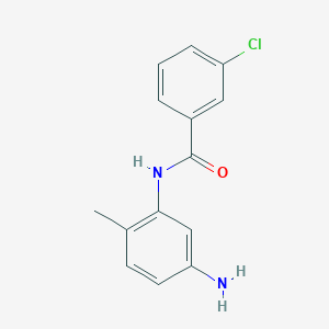 molecular formula C14H13ClN2O B3023171 N-(5-Amino-2-methylphenyl)-3-chlorobenzamide CAS No. 926251-00-5