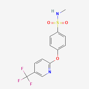 molecular formula C13H11F3N2O3S B3023226 N-Methyl-4-((5-(trifluoromethyl)pyridin-2-yl)oxy)benzenesulfonamide CAS No. 952183-74-3