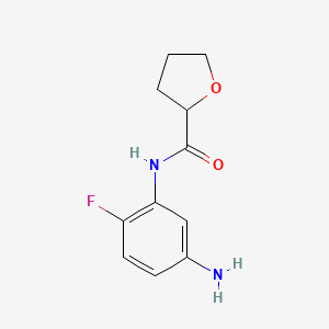 molecular formula C11H13FN2O2 B3023233 N-(5-Amino-2-fluorophenyl)tetrahydrofuran-2-carboxamide CAS No. 926261-96-3