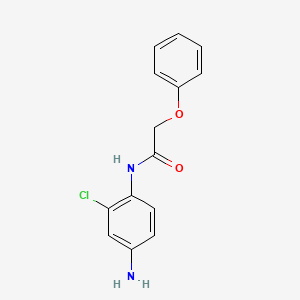 molecular formula C14H13ClN2O2 B3023235 N-(4-amino-2-chlorophenyl)-2-phenoxyacetamide CAS No. 861433-88-7