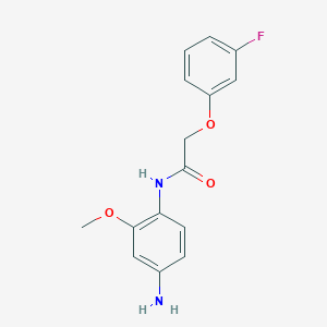 molecular formula C15H15FN2O3 B3023236 N-(4-amino-2-methoxyphenyl)-2-(3-fluorophenoxy)acetamide CAS No. 953752-71-1
