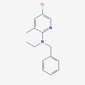 molecular formula C15H17BrN2 B3023247 N-benzyl-5-bromo-N-ethyl-3-methylpyridin-2-amine CAS No. 1219971-97-7