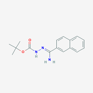 molecular formula C16H19N3O2 B3023256 tert-butyl N-[(Z)-[amino(2-naphthyl)methylene]amino]carbamate CAS No. 1053655-99-4