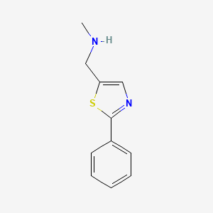 molecular formula C11H12N2S B3023259 N-Methyl-1-(2-phenylthiazol-5-yl)methanamine CAS No. 921124-39-2