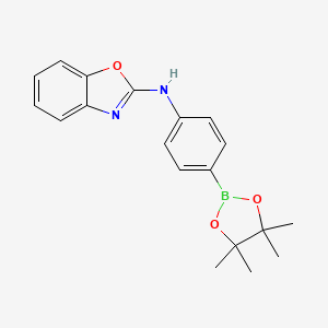 molecular formula C19H21BN2O3 B3023273 N-(4-(4,4,5,5-Tetramethyl-1,3,2-dioxaborolan-2-yl)phenyl)benzo[d]oxazol-2-amine CAS No. 330793-73-2