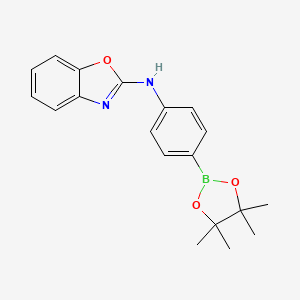 B3023273 N-(4-(4,4,5,5-Tetramethyl-1,3,2-dioxaborolan-2-yl)phenyl)benzo[d]oxazol-2-amine CAS No. 330793-73-2