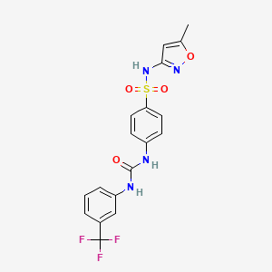 molecular formula C18H15F3N4O4S B3023275 N-(5-Methylisoxazol-3-yl)-4-(3-(3-(trifluoromethyl)phenyl)ureido)benzenesulfonamide CAS No. 793677-83-5