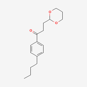 B3023283 4'-n-Butyl-3-(1,3-dioxan-2-yl)propiophenone CAS No. 898787-13-8