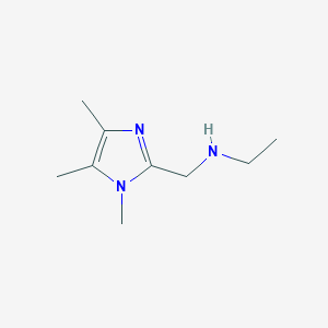 molecular formula C9H17N3 B3023313 N-[(1,4,5-trimethyl-1H-imidazol-2-yl)methyl]ethanamine dihydrochloride CAS No. 921074-60-4