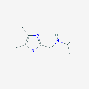 molecular formula C10H19N3 B3023314 N-[(1,4,5-trimethyl-1H-imidazol-2-yl)methyl]propan-2-amine dihydrochloride CAS No. 920479-76-1