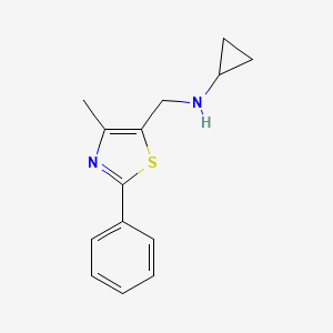 N-[(4-methyl-2-phenyl-1,3-thiazol-5-yl)methyl]cyclopropanamine dihydrochloride