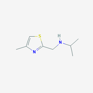 molecular formula C8H14N2S B3023327 N-[(4-methyl-1,3-thiazol-2-yl)methyl]propan-2-amine CAS No. 886505-88-0
