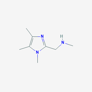molecular formula C8H15N3 B3023328 methyl[(trimethyl-1H-imidazol-2-yl)methyl]amine CAS No. 920478-94-0