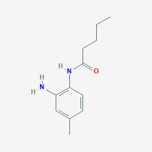 molecular formula C12H18N2O B3023341 N-(2-amino-4-methylphenyl)pentanamide CAS No. 133085-62-8