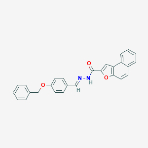molecular formula C27H20N2O3 B302336 N'-{(E)-[4-(benzyloxy)phenyl]methylidene}naphtho[2,1-b]furan-2-carbohydrazide 