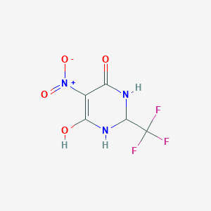molecular formula C5H4F3N3O4 B3023396 6-Hydroxy-5-nitro-2-(trifluoromethyl)-2,3-dihydropyrimidin-4(1H)-one CAS No. 652-62-0