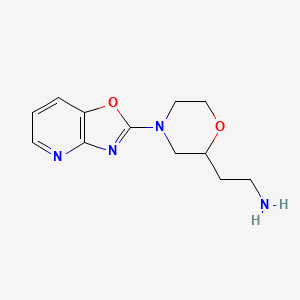 molecular formula C12H16N4O2 B3023463 2-[4-([1,3]Oxazolo[4,5-b]pyridin-2-yl)morpholin-2-yl]ethanamine CAS No. 1035840-93-7