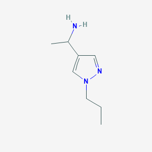 molecular formula C8H15N3 B3023524 1-(1-propyl-1H-pyrazol-4-yl)ethanamine CAS No. 1006457-13-1