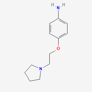 molecular formula C12H18N2O B3023545 4-(2-(Pyrrolidin-1-yl)ethoxy)aniline CAS No. 50609-01-3