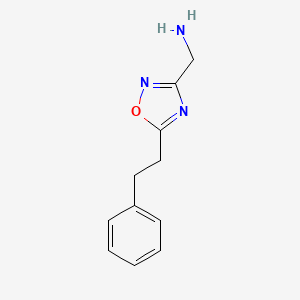 [5-(2-Phenylethyl)-1,2,4-oxadiazol-3-yl]methylamine
