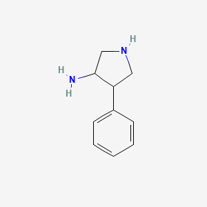 molecular formula C10H14N2 B3023581 4-Phenylpyrrolidin-3-amine CAS No. 90872-78-9