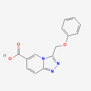 molecular formula C14H11N3O3 B3023603 3-(Phenoxymethyl)[1,2,4]triazolo[4,3-a]pyridine-6-carboxylic acid CAS No. 1119449-68-1