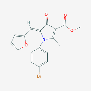 molecular formula C18H14BrNO4 B302363 METHYL (5Z)-1-(4-BROMOPHENYL)-5-[(FURAN-2-YL)METHYLIDENE]-2-METHYL-4-OXO-4,5-DIHYDRO-1H-PYRROLE-3-CARBOXYLATE 