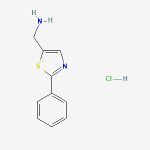 molecular formula C10H11ClN2S B3023633 (2-Phenylthiazol-5-YL)methanamine hydrochloride CAS No. 1047620-81-4